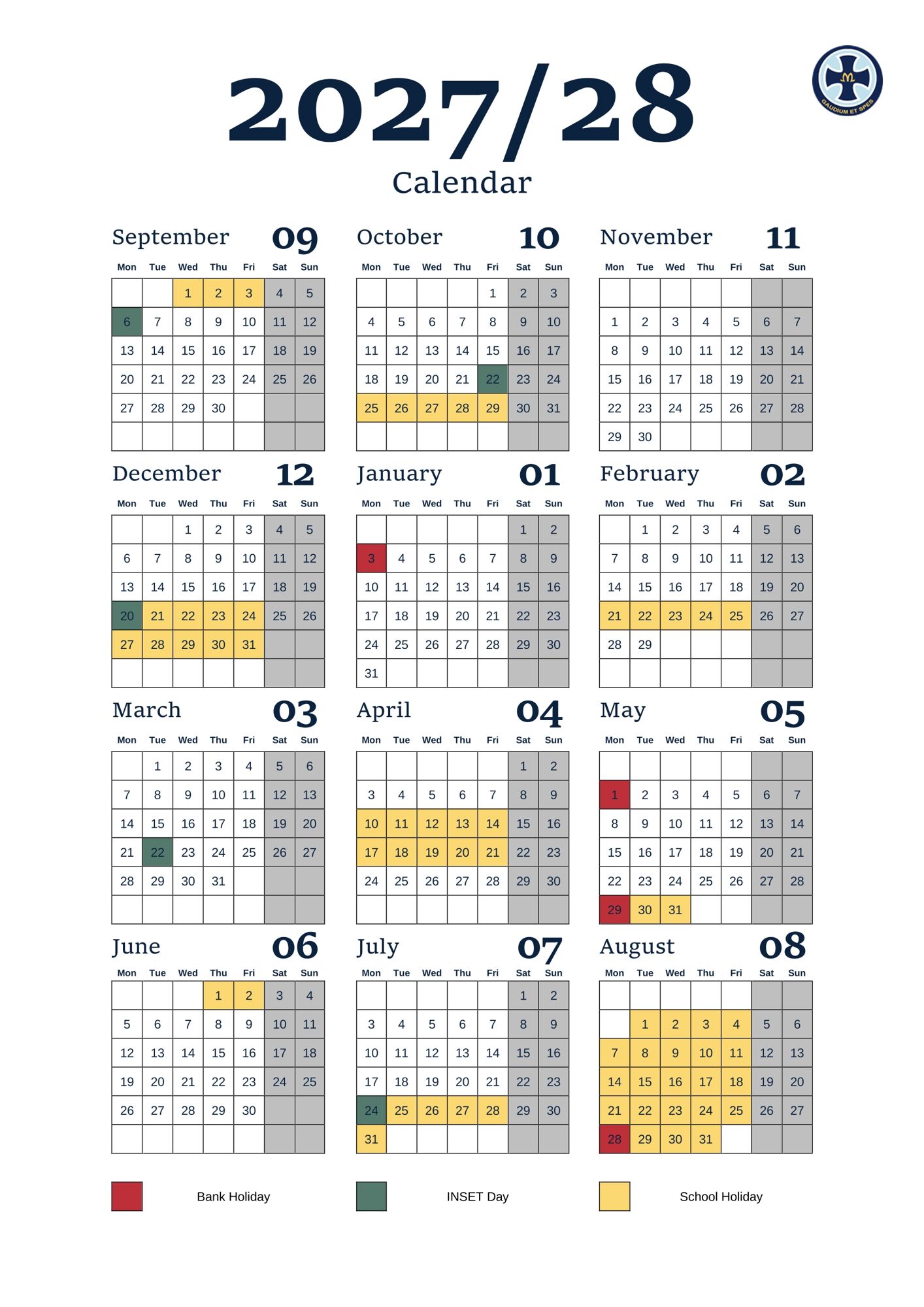 2027 28 calendar 1